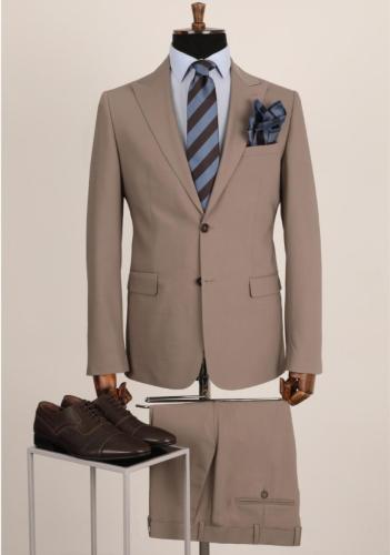 Nude Wool Slim Fit Classic Suit 